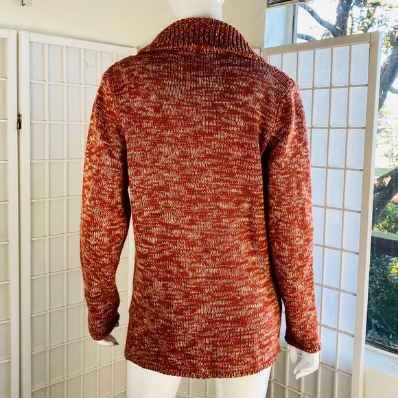 Barena Venezia Womens Orange Button  Knit Cardigan, L. - Picture 2 of 4